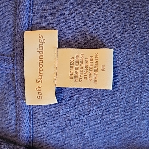 Soft Surroundings Terry Hoodie Coverup - Picture 5 of 8